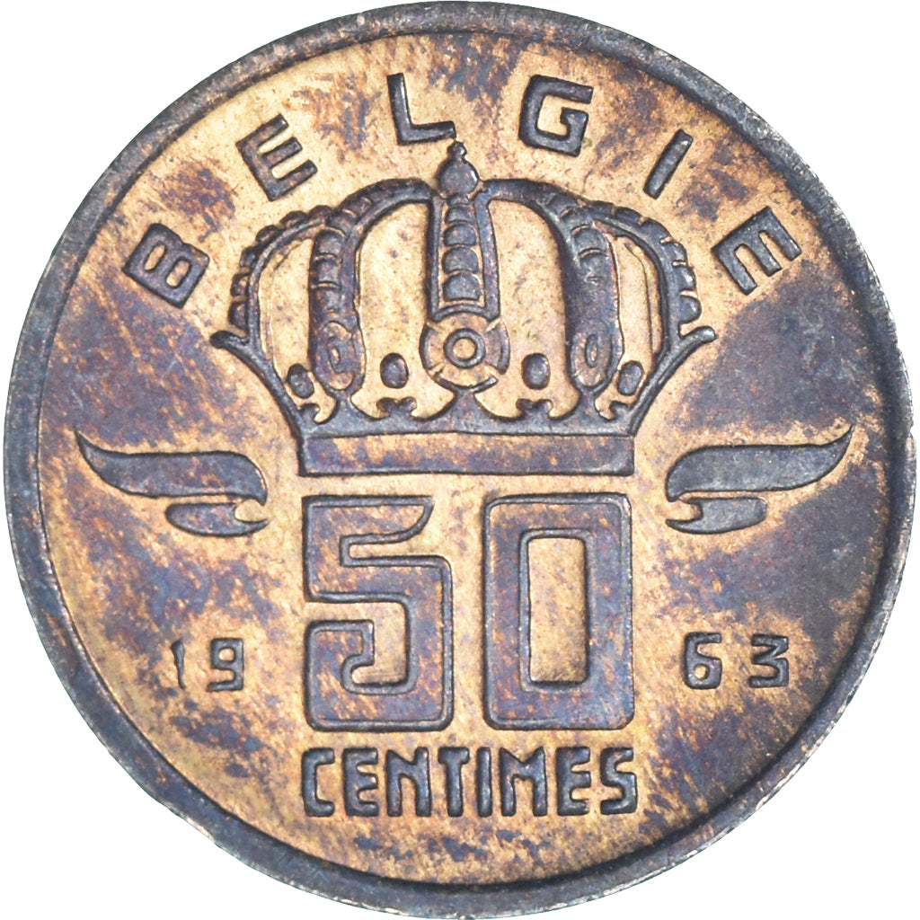 Moneta, Belgia, 50 Centimes, 1963