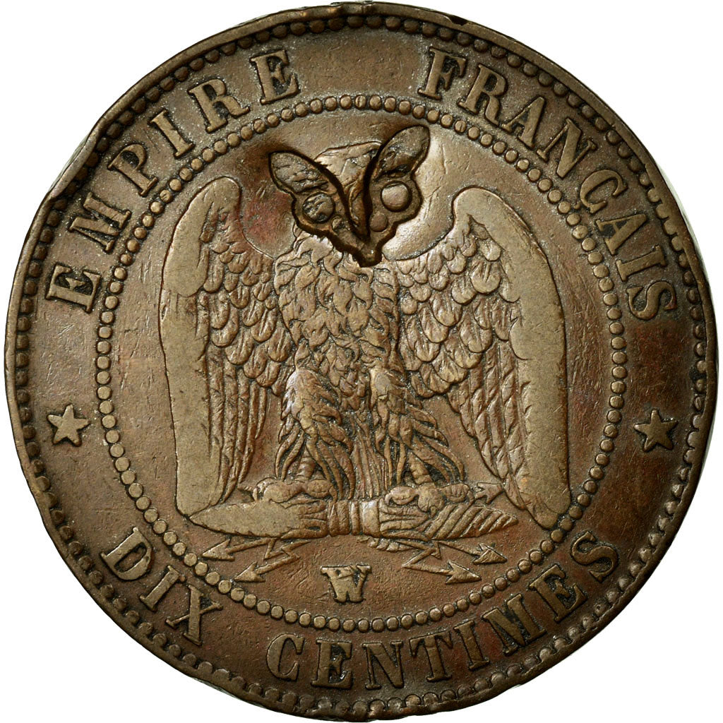 Coin, France, 10 Centimes, 1855, Lille, VF(30-35), Bronze