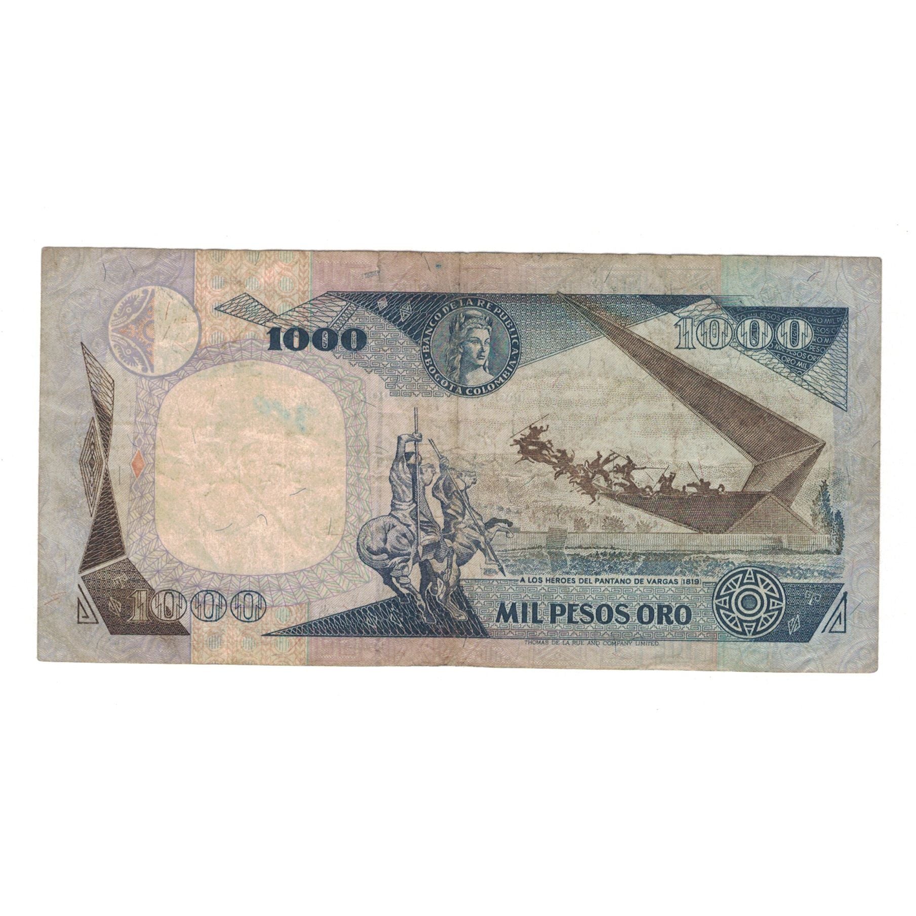 Billet, Colombie, 1000 Pesos Oro, 1984, 1984-08-07, KM:424b, B