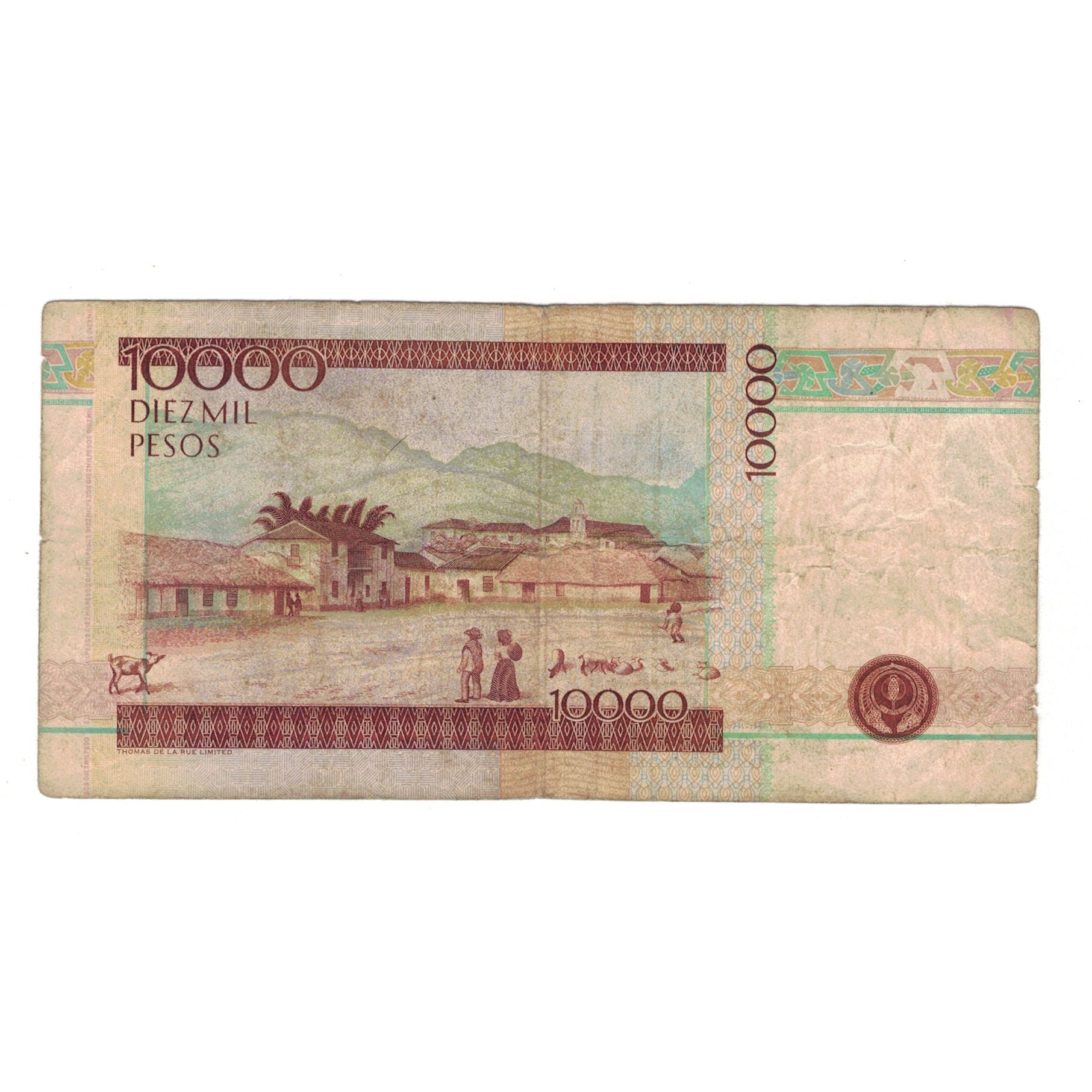 Billete, 10,000 Pesos, 1995, Colombia, 1995-8-1, KM:444a, BC+