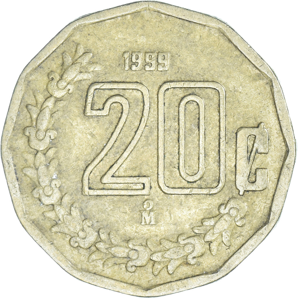 Moneda, México, 20 Centavos, 1999