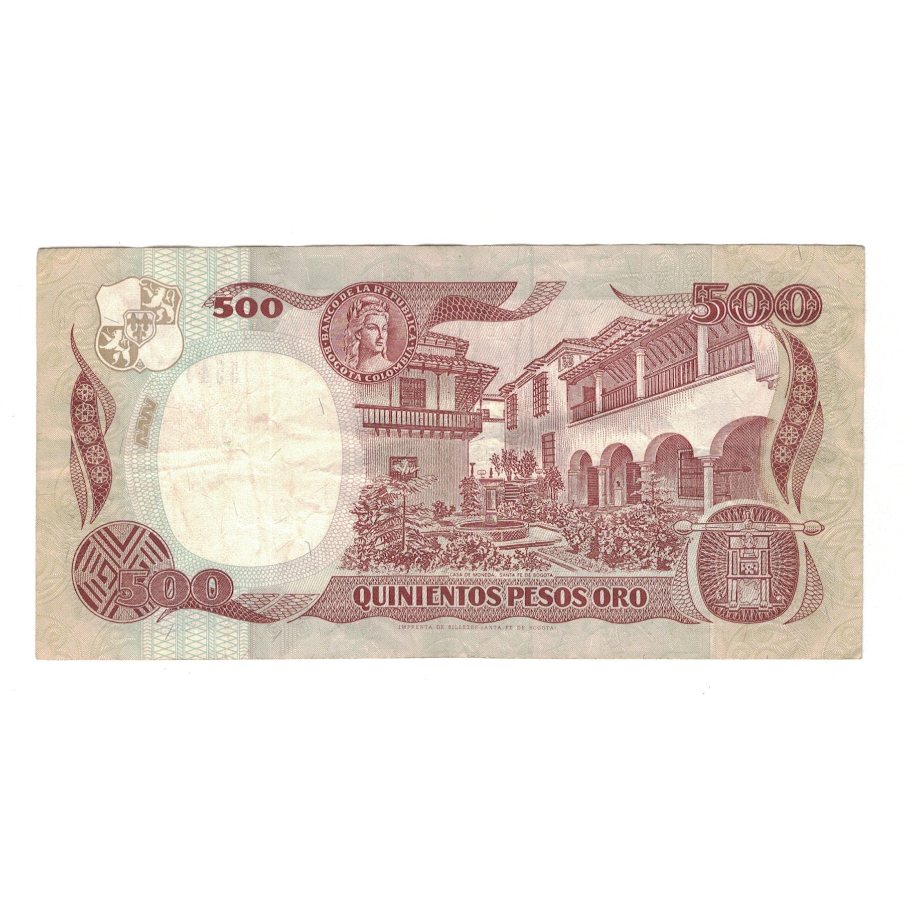Banknote, Colombia, 500 Pesos Oro, 1992, 1992-03-02, KM:431A, EF(40-45)