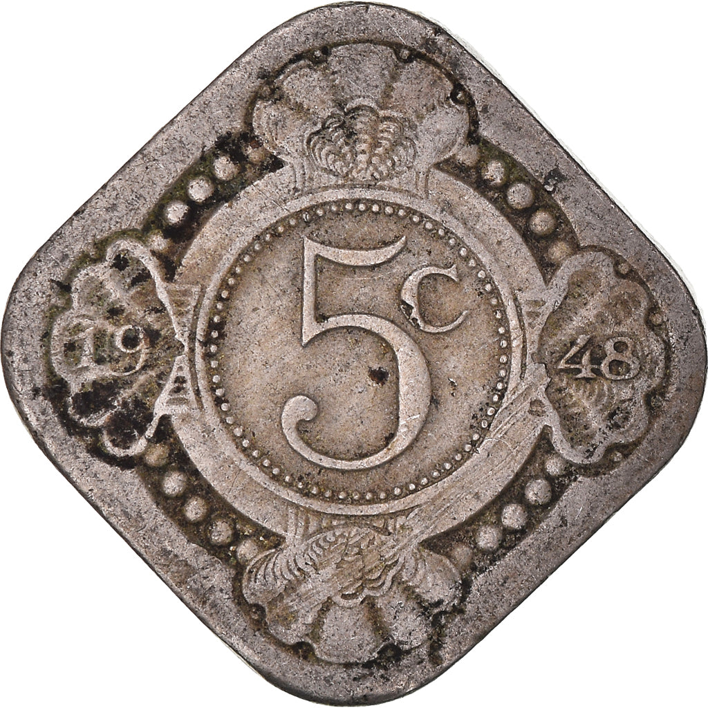 Coin, Curacao, 5 Cents, 1948