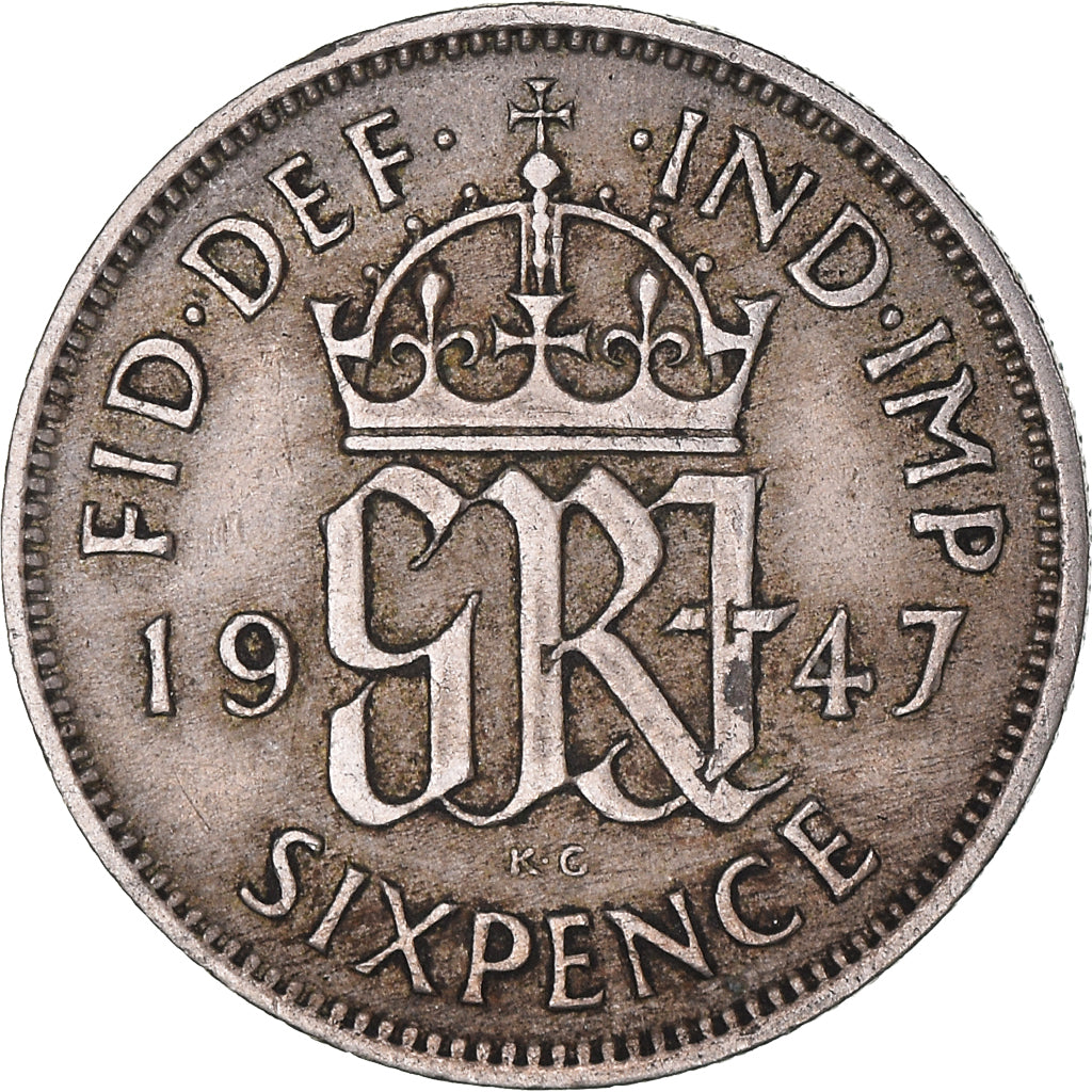 Coin, Great Britain, 6 Pence, 1947