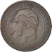 Second Empire, 10 Centimes satirique Napoléon III avec un casque prussien et f..