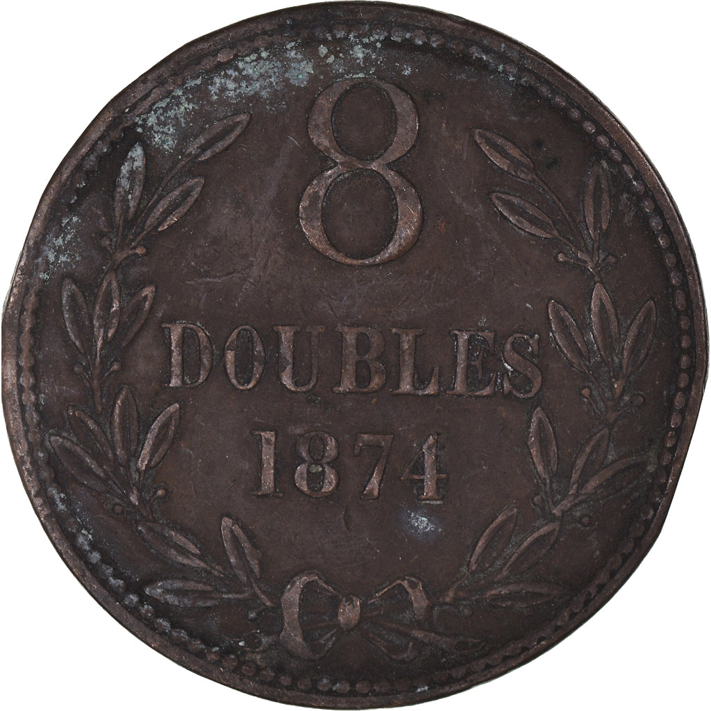Munten, Guernsey, 8 Doubles, 1874