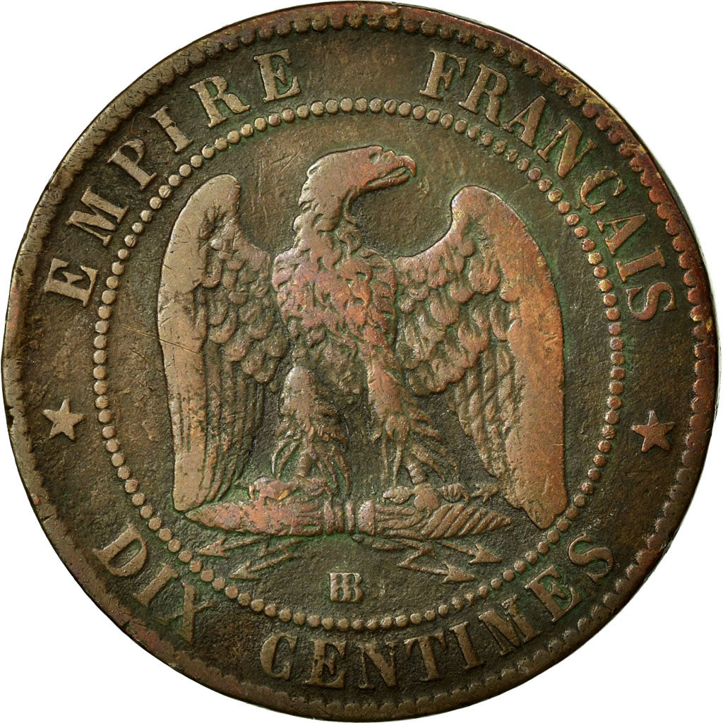 Coin, France, 10 Centimes, 1862, Strasbourg, VF(20-25), Bronze