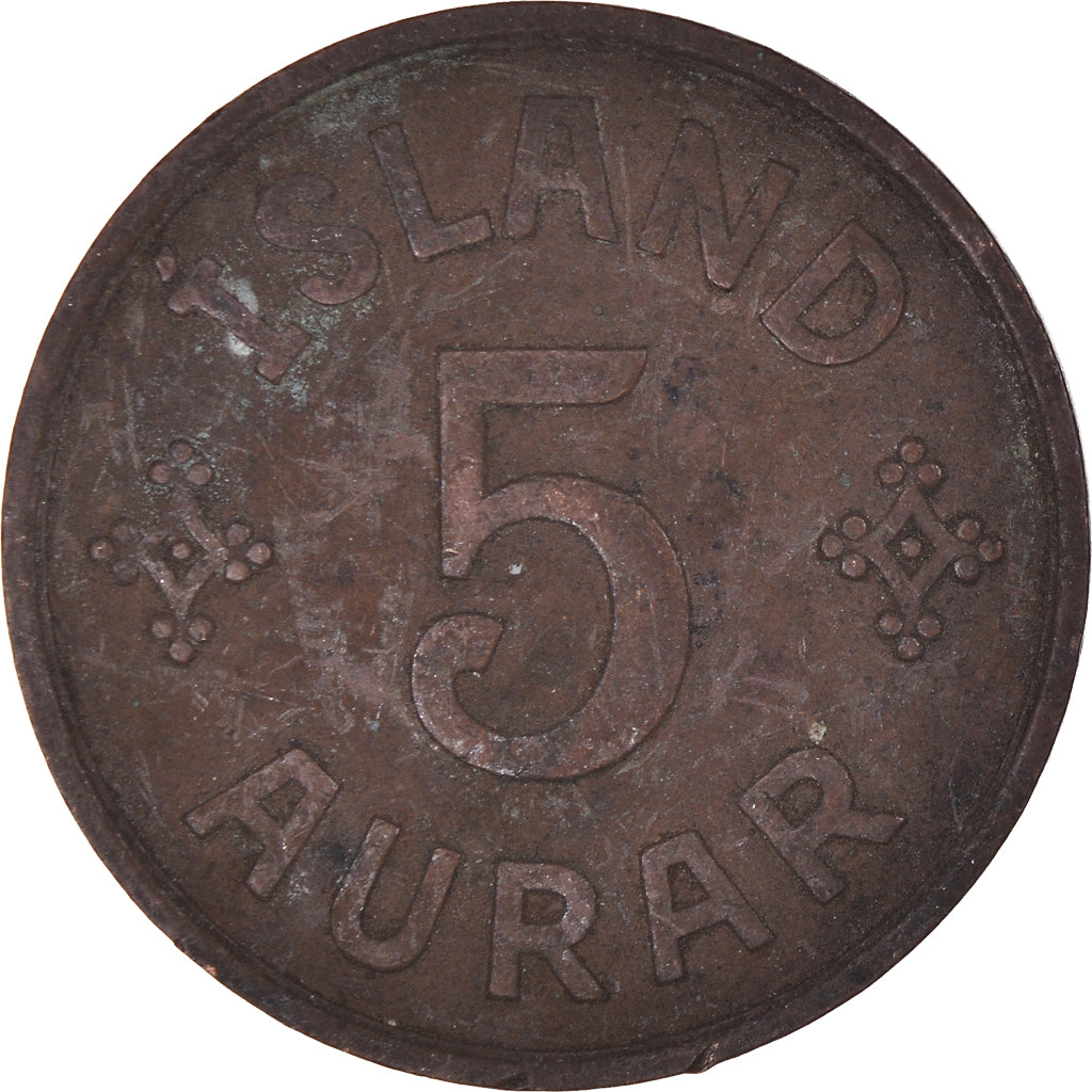 Coin, Iceland, 5 Aurar, 1942
