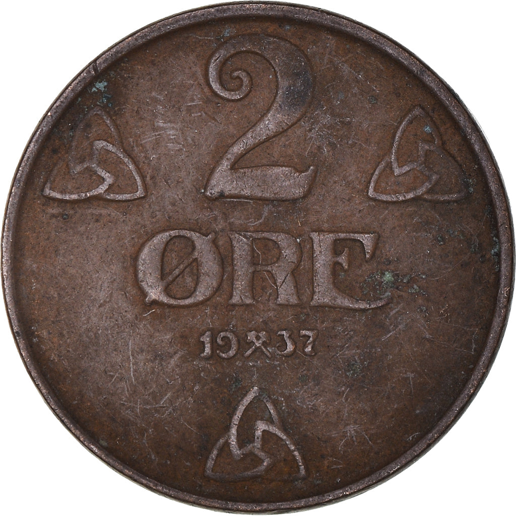 Münze, Norwegen, 2 Öre, 1937