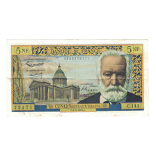 Francja, 5 Nouveaux Francs, Victor Hugo, 1965, C.141, EF(40-45), Fayette:56.18