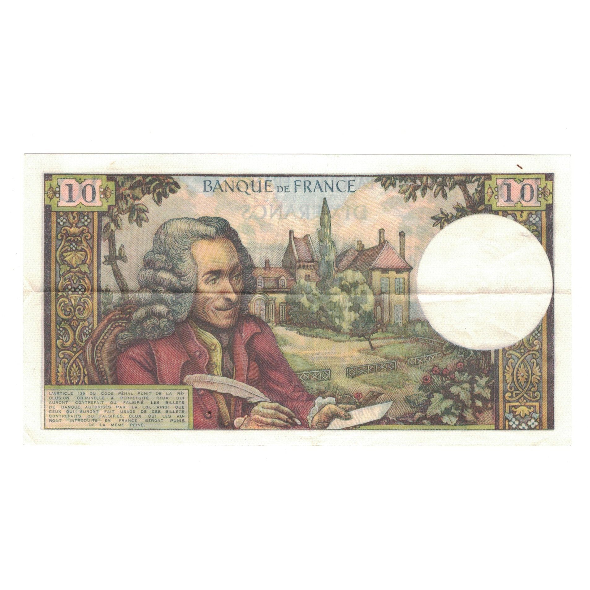 Francia, 10 Francs, Voltaire, 1963, X.21, MBC+, Fayette:62.03, KM:147a