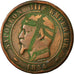 Moneta, Francia, 10 Centimes, 1854, Paris, B+, Bronzo
