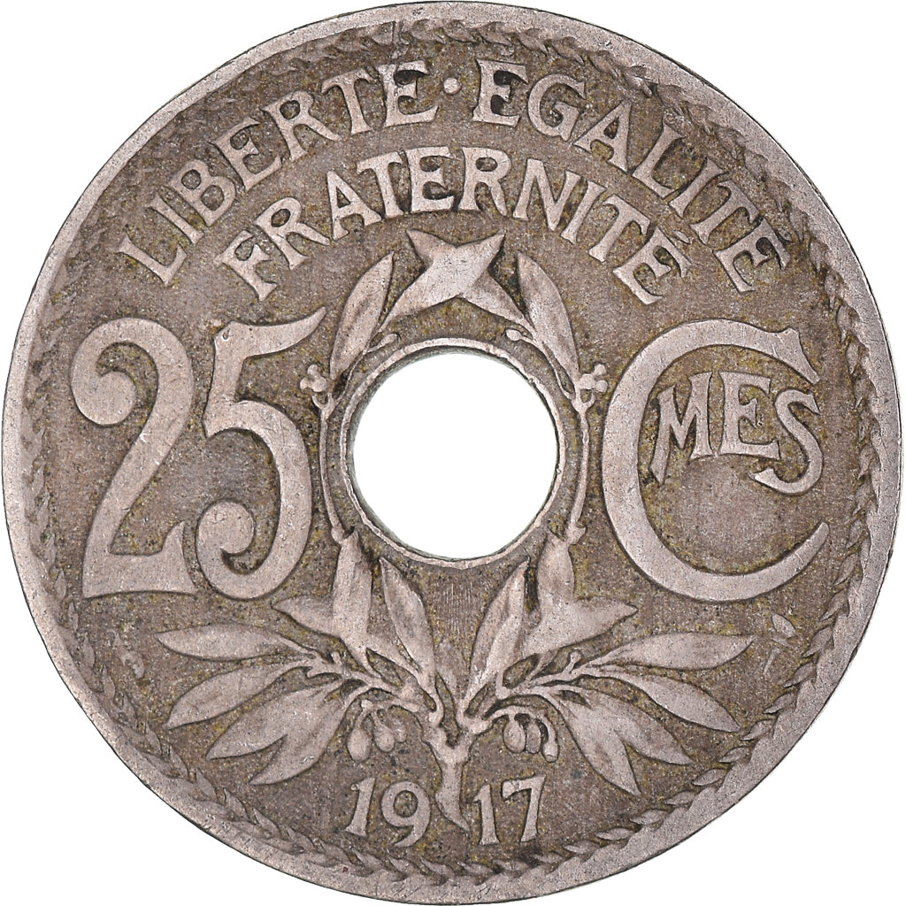 Moneta, Francia, 25 Centimes, 1917