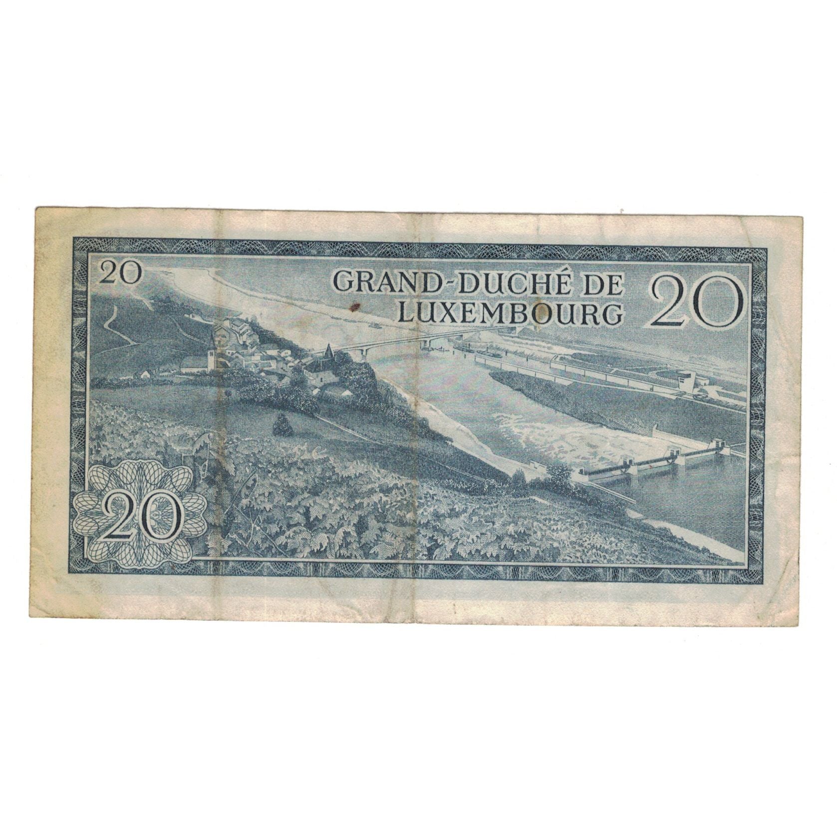 Banknote, Luxembourg, 20 Francs, 1966, 1966-03-07, KM:54a, VF(30-35)
