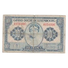 Banknote, Luxembourg, 10 Francs, Undated 1944, KM:44a, VF(20-25)