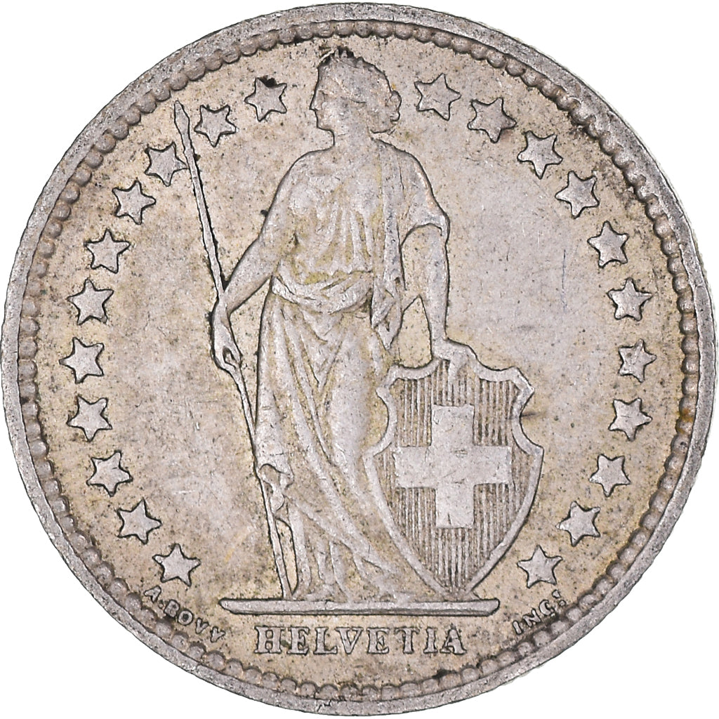 Münze, Schweiz, 1/2 Franc, 1962
