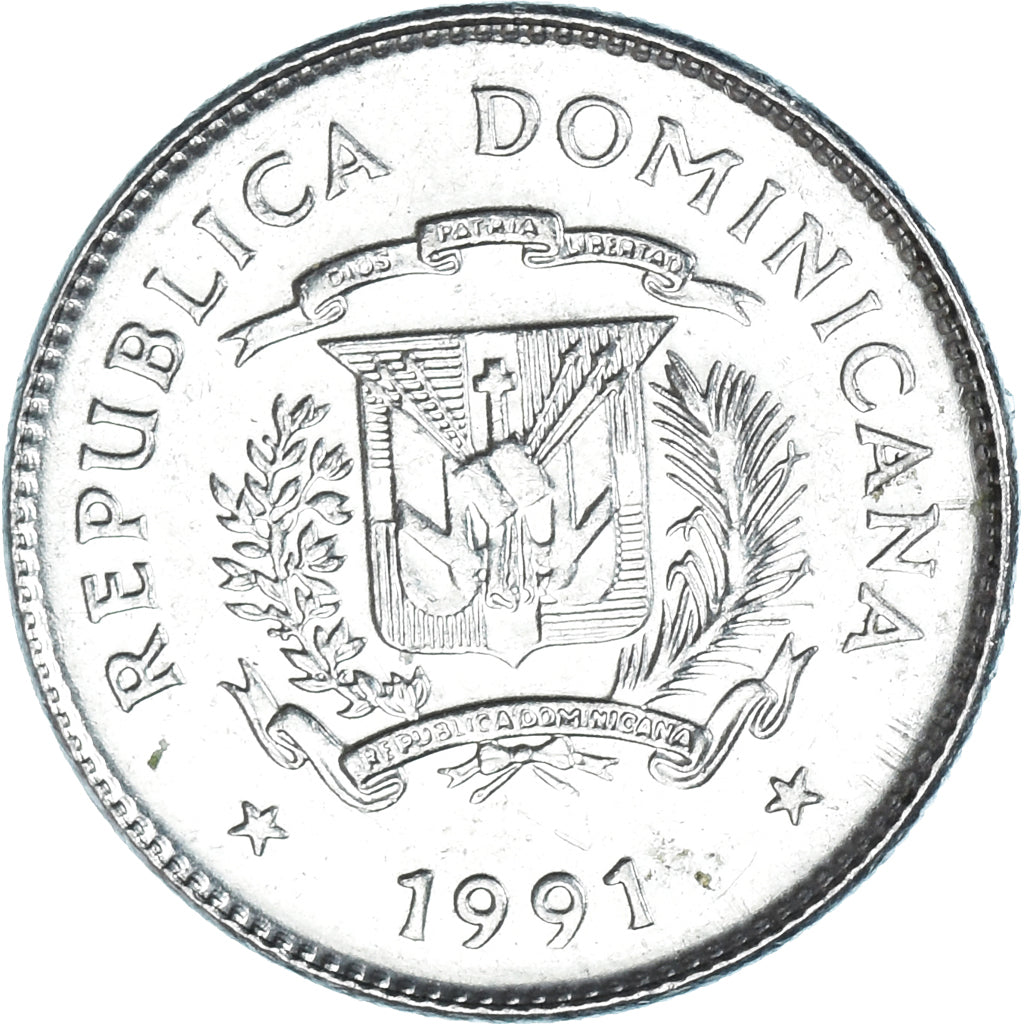 Monnaie, République Dominicaine, 10 Centavos, 1991