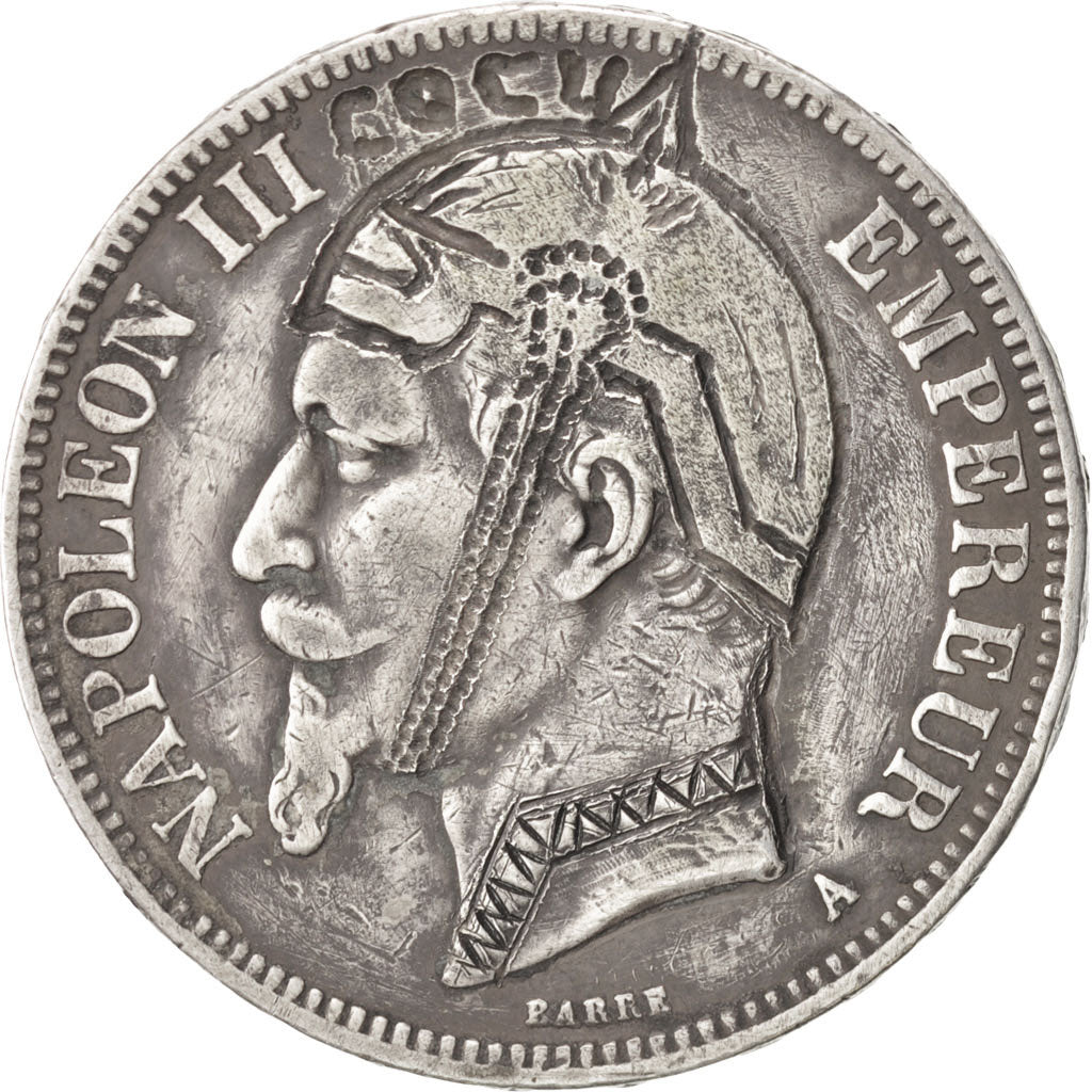 FRANCE, 5 Francs, 1870, Paris, EF(40-45), Silver, 24.57