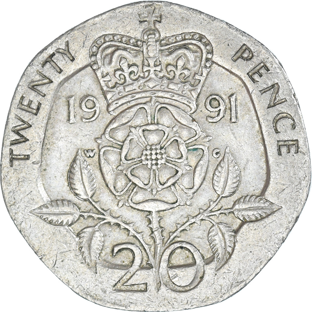 Moeda, Grã-Bretanha, 20 Pence, 1991