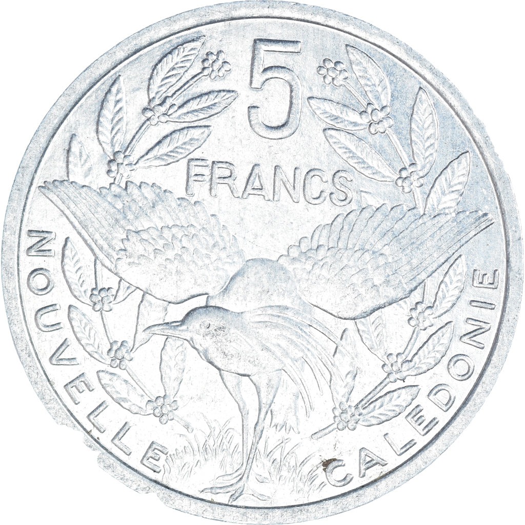 Coin, New Caledonia, 5 Francs, 1989