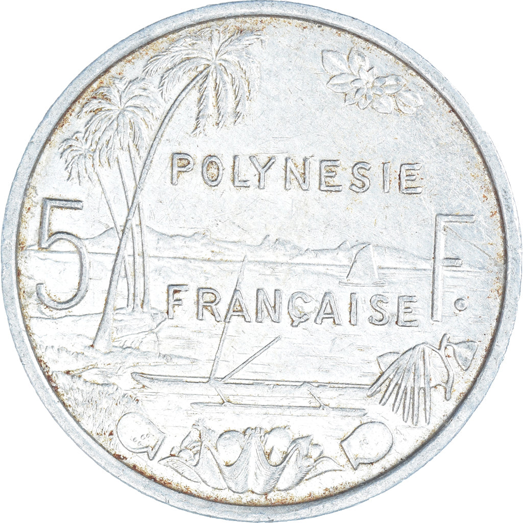 Moeda, Polinésia Francesa, 5 Francs, 1984