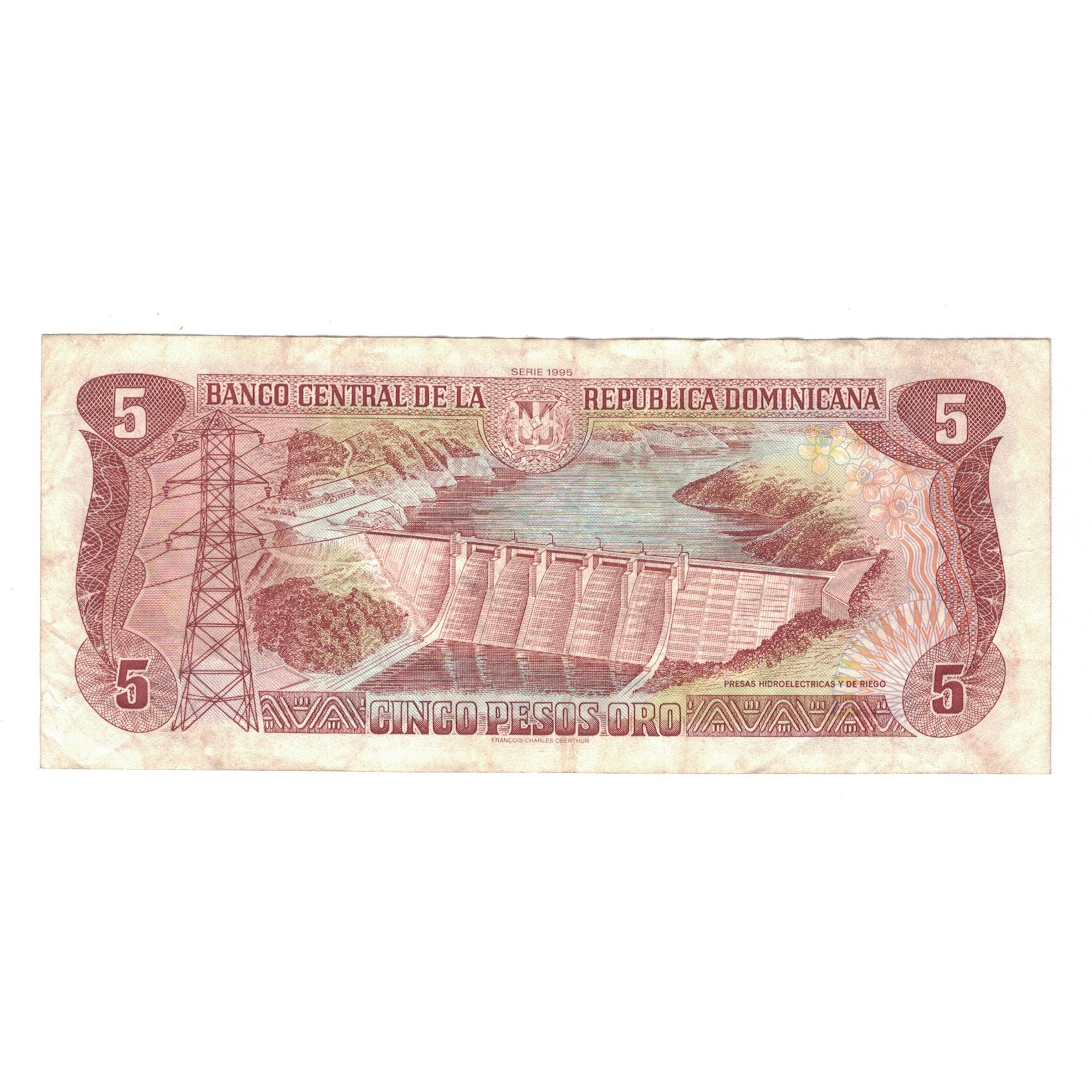 Banknote, Dominican Republic, 5 Pesos Oro, 1995, KM:147a, EF(40-45)