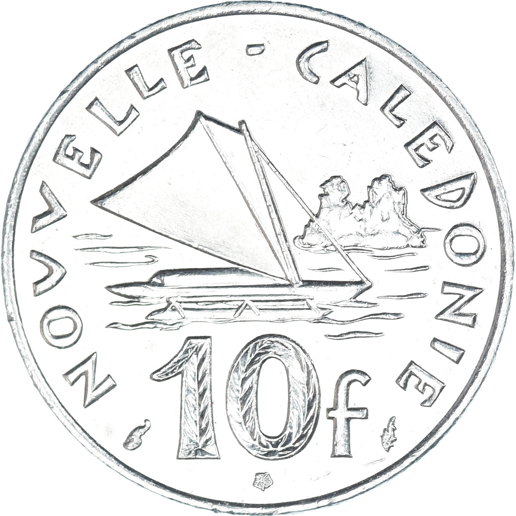 Coin, New Caledonia, 10 Francs, 1989