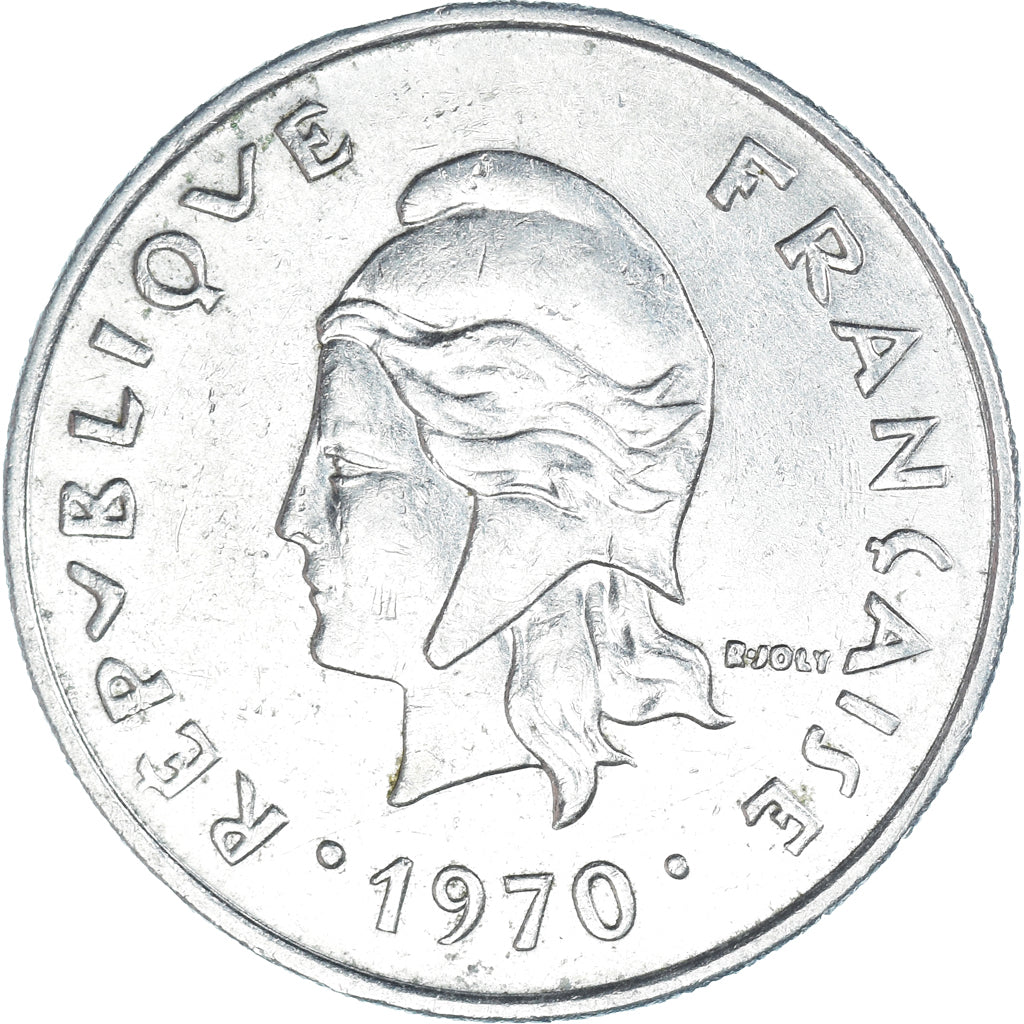 Münze, New Hebrides, 20 Francs, 1970