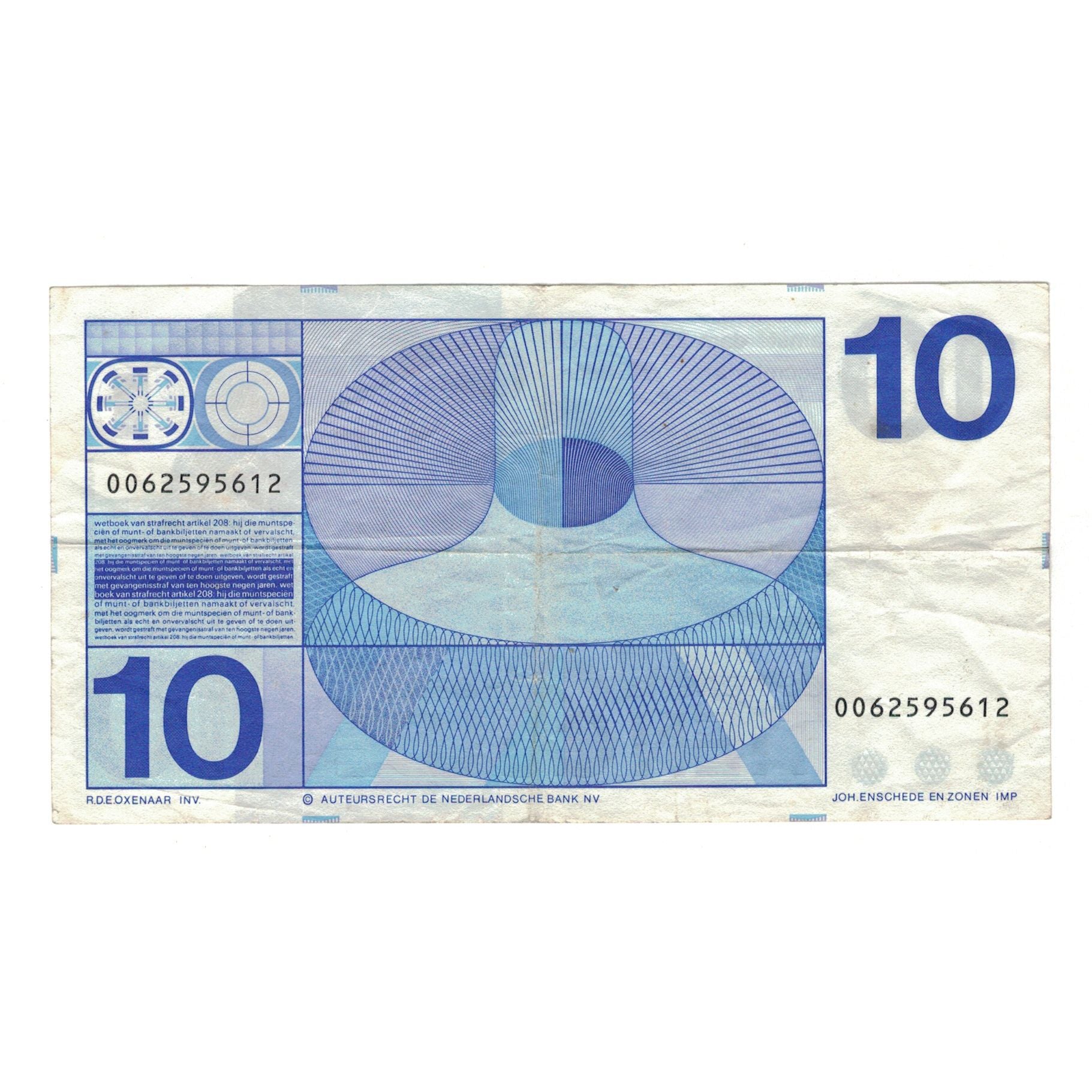 Banconote, Paesi Bassi, 10 Gulden, 1968, 1968-04-25, KM:91b, BB