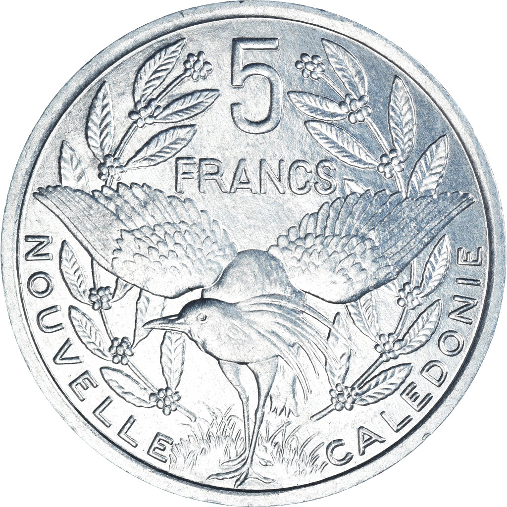 Coin, New Caledonia, 5 Francs, 1989