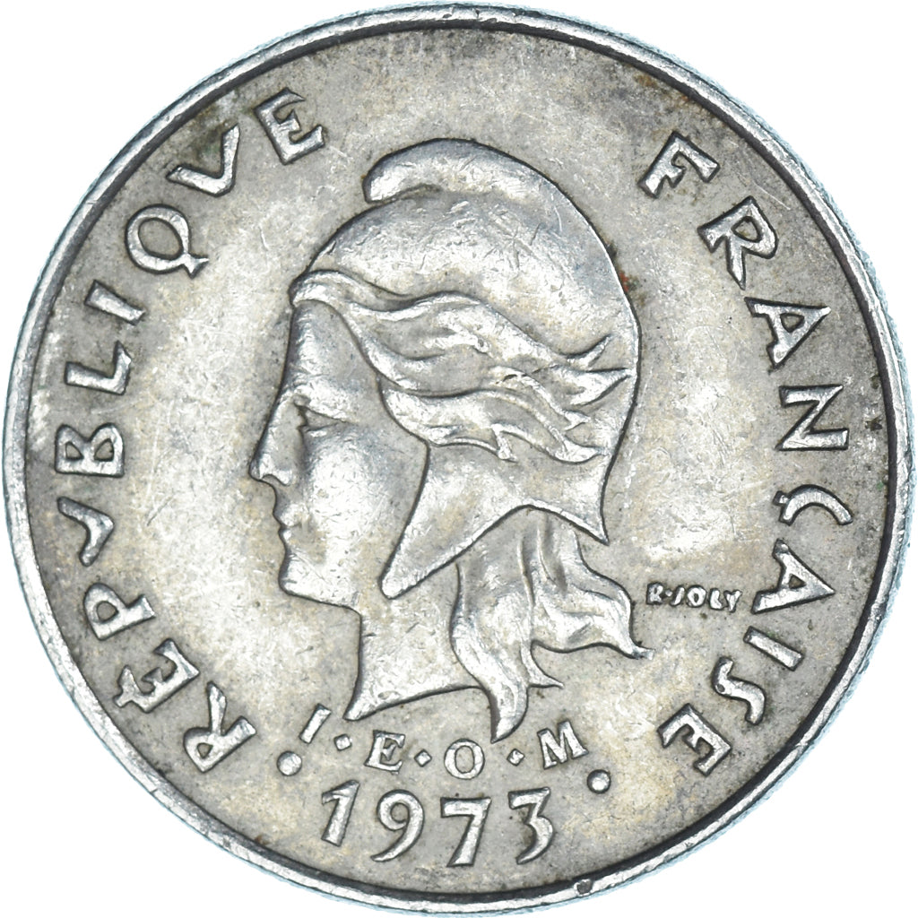 Coin, French Polynesia, 10 Francs, 1973