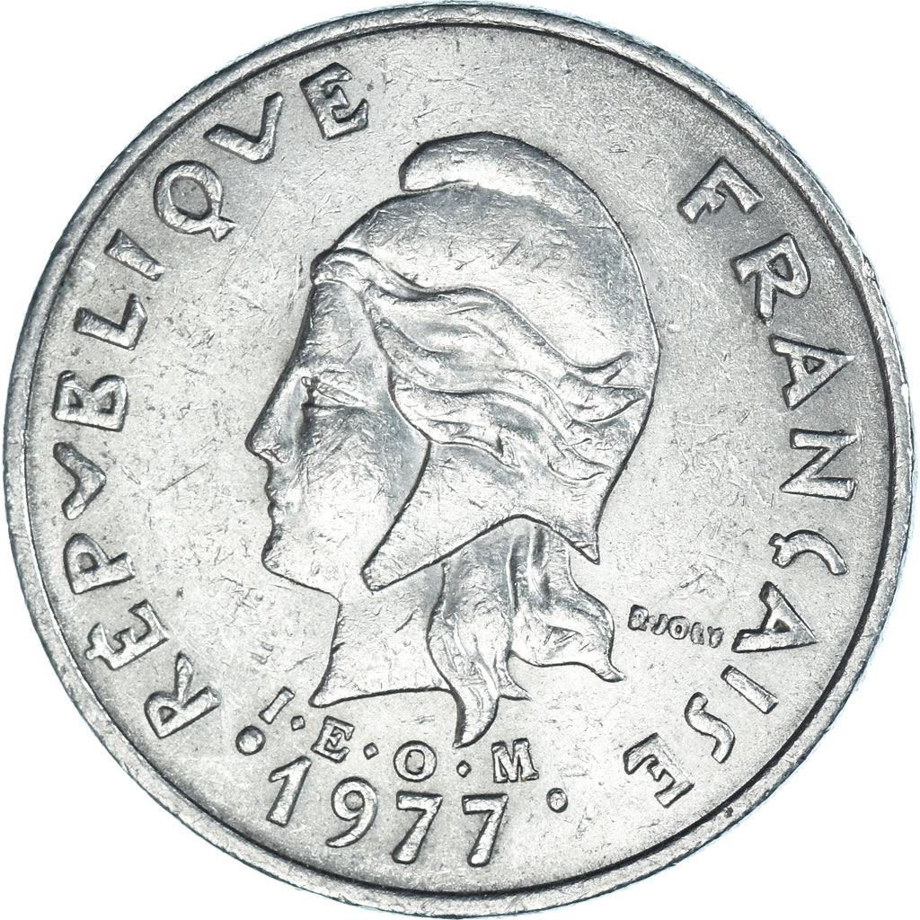 Coin, New Caledonia, 20 Francs, 1977