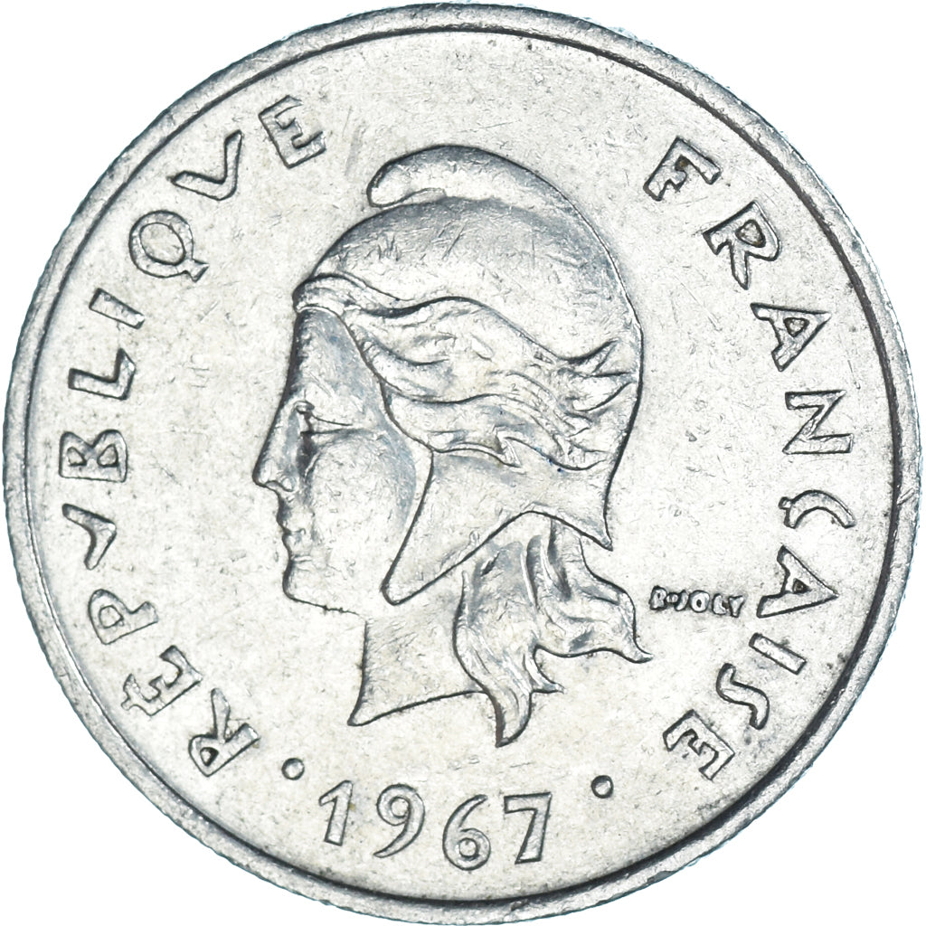 Moneda, Nuevas Hébridas, 10 Francs, 1967