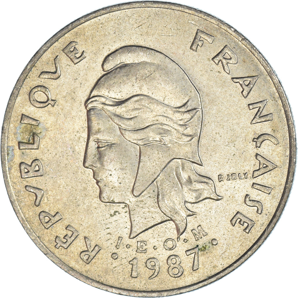Coin, New Caledonia, 100 Francs, 1987
