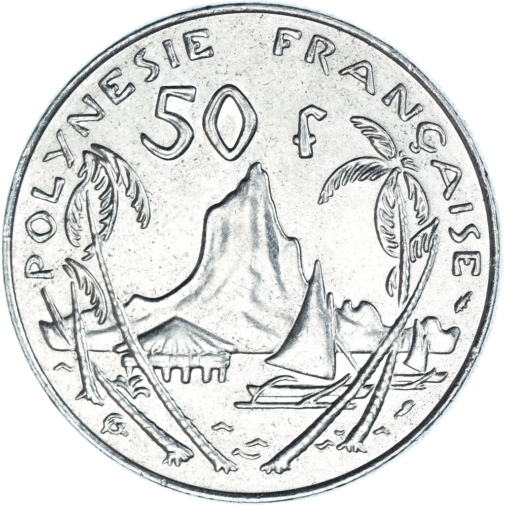 Coin, French Polynesia, 50 Francs, 1985