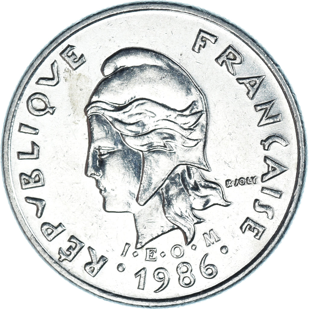 Moneta, Nowa Kaledonia, 10 Francs, 1986