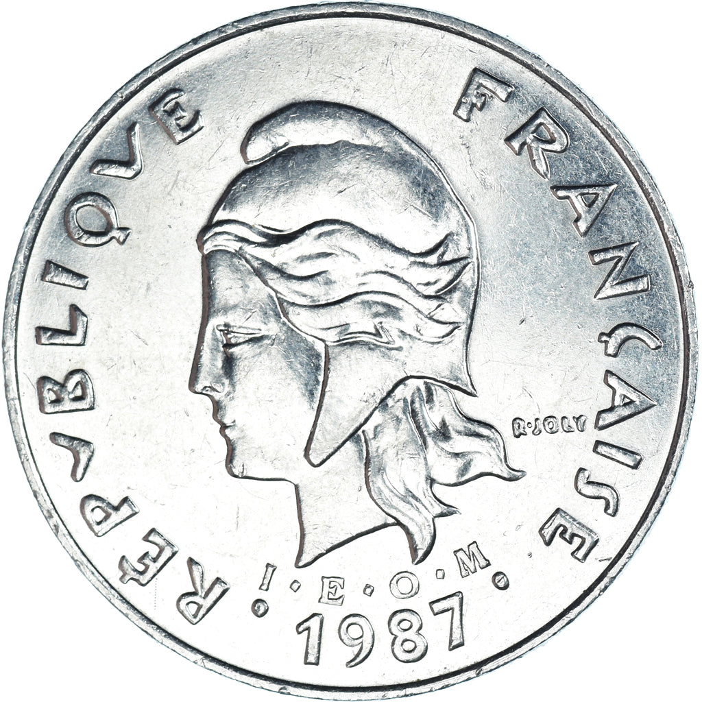 Coin, New Caledonia, 50 Francs, 1987
