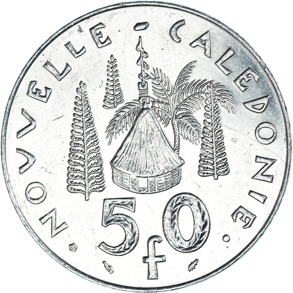 Coin, New Caledonia, 50 Francs, 1987