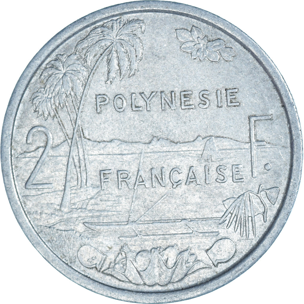 Coin, French Polynesia, 2 Francs, 1973