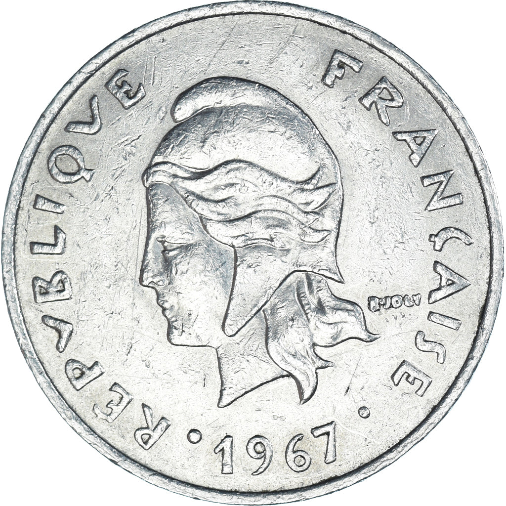Moneta, Polinesia francese, 20 Francs, 1967