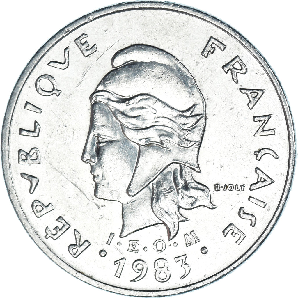 Coin, New Caledonia, 10 Francs, 1983