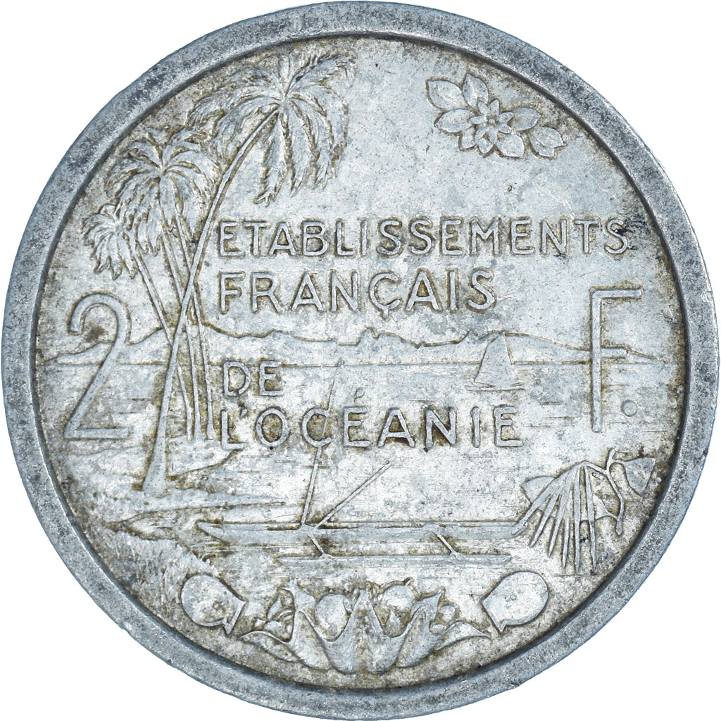 Coin, FRENCH OCEANIA, 2 Francs, 1949