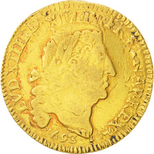 Louis XIV, Louis d'or aux 4 L 1693 Limoges, KM 302.10