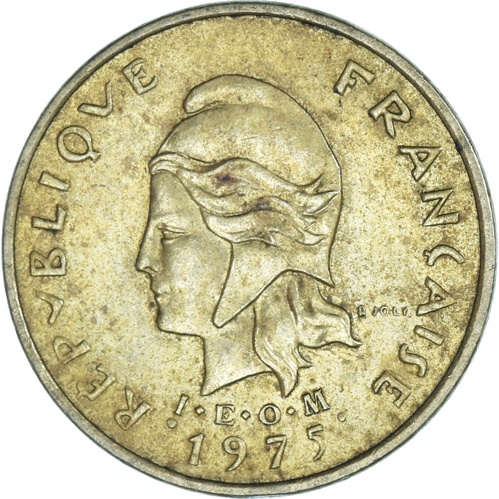 Coin, New Hebrides, 2 Francs, 1975