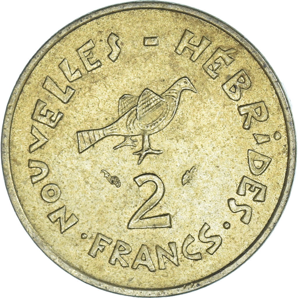 Coin, New Hebrides, 2 Francs, 1975