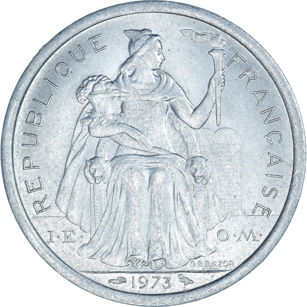 Monnaie, Nouvelle-Calédonie, 2 Francs, 1973