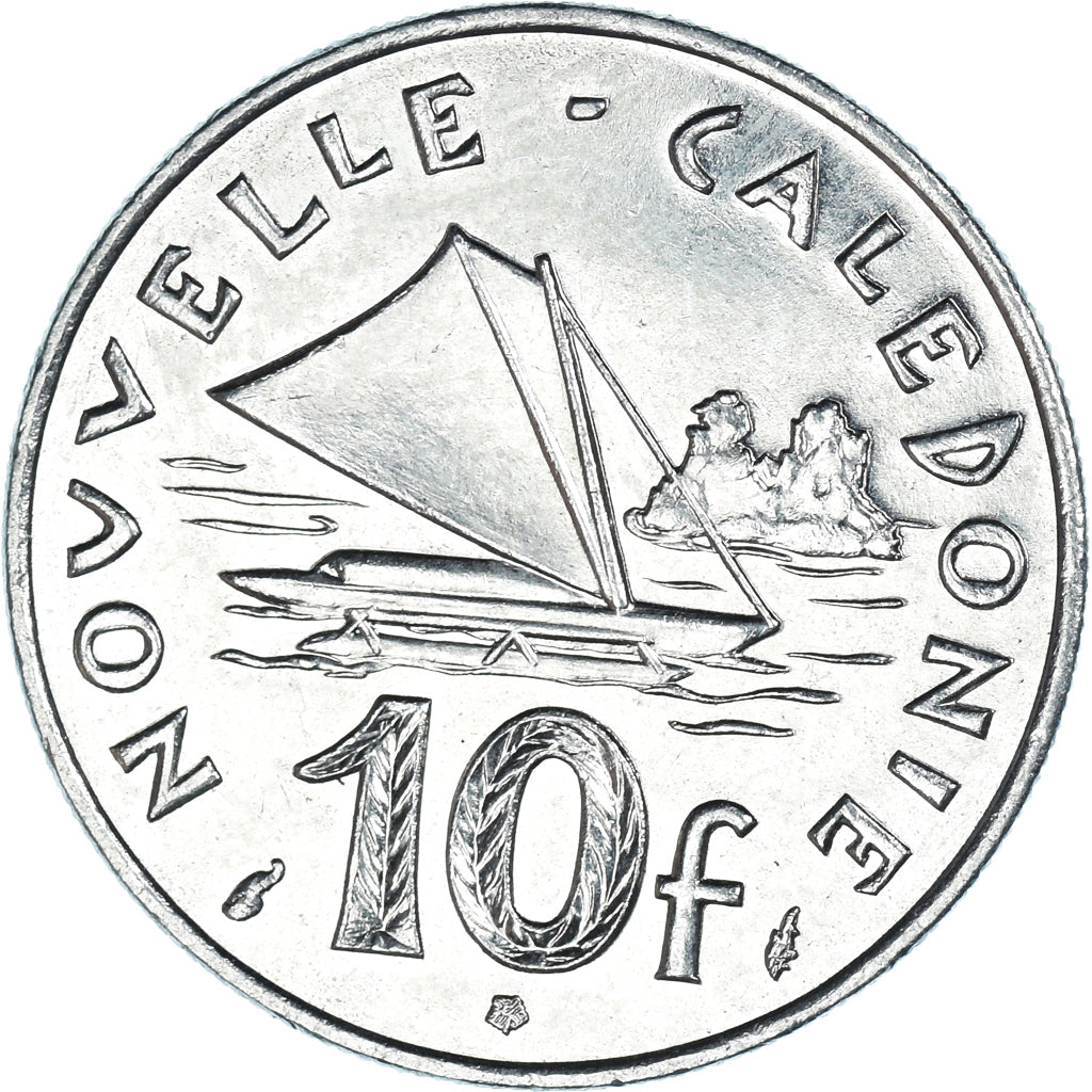 Munten, Nieuw -Caledonië, 10 Francs, 1989
