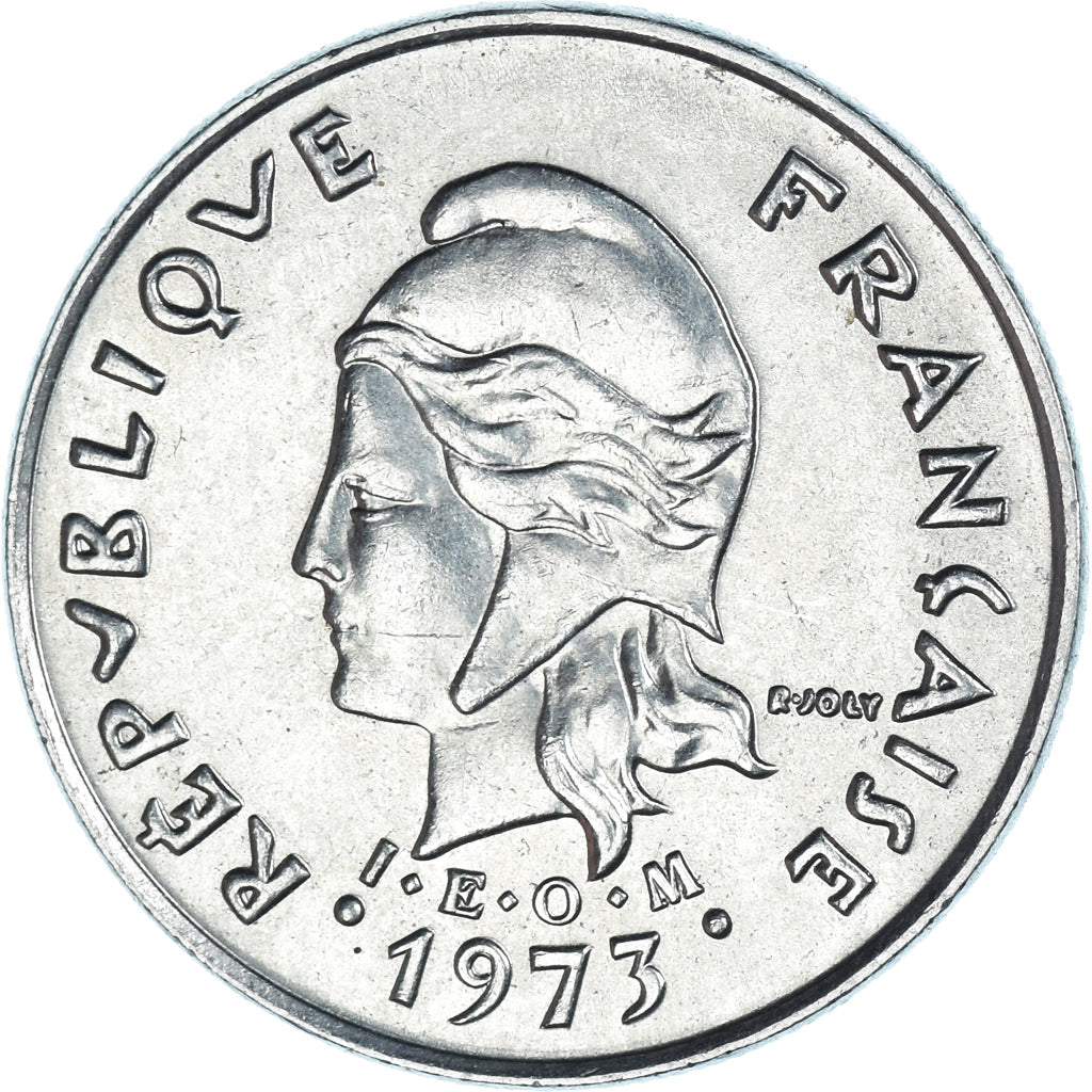 Coin, New Caledonia, 10 Francs, 1973