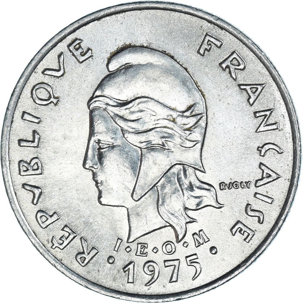 Munten, Nieuwe Hebriden, 10 Francs, 1975