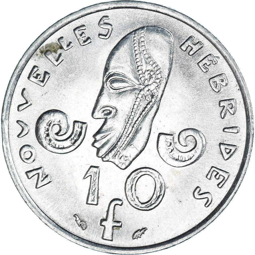 Munten, Nieuwe Hebriden, 10 Francs, 1975